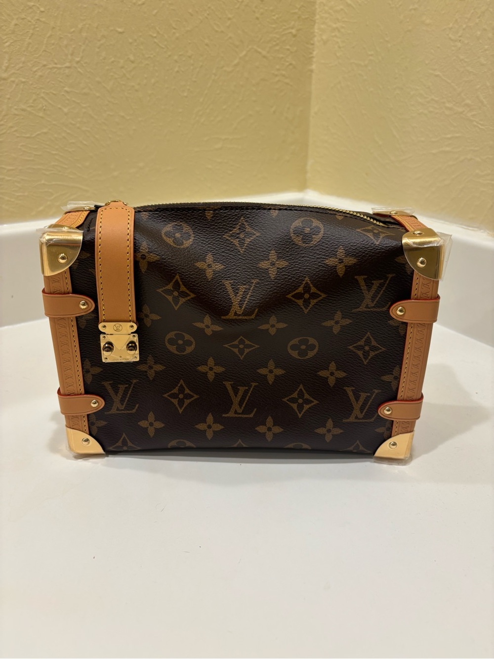 Louis Vuitton Brown Monogram Canvas Petite Trunk Crossbody Bag